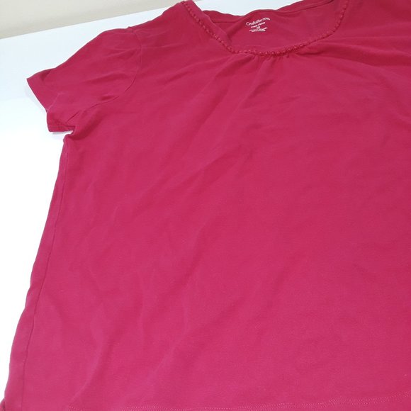 Croft & Barrow red top with embellished neckline - Picture 2 of 6